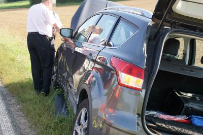 Moensheim: zu einem Verkehrsunfall kam es auf der L1134 zwischen Moensheim und Wiernsheim - 1 Person Verletzt